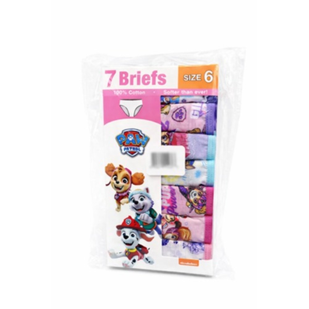 Girls Paw Patrol Underwear 7 Pack Size 4 Panties New 100% Cotton Brief